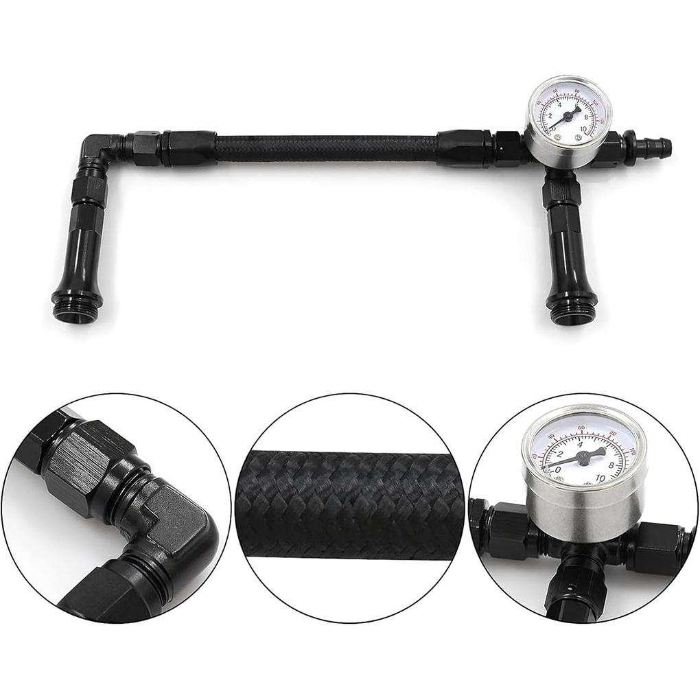 Braided AN6 Dual Feed Carb Fu-el Line Fu-el Line Aluminum Alloy Replacement For 4150 Holley Carburetor 7/8-20 Thread