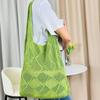 Large Capacity Knitted Handbag Hollow Woven Crochet Beach Bag Big Purses Shopping Tote for Summer