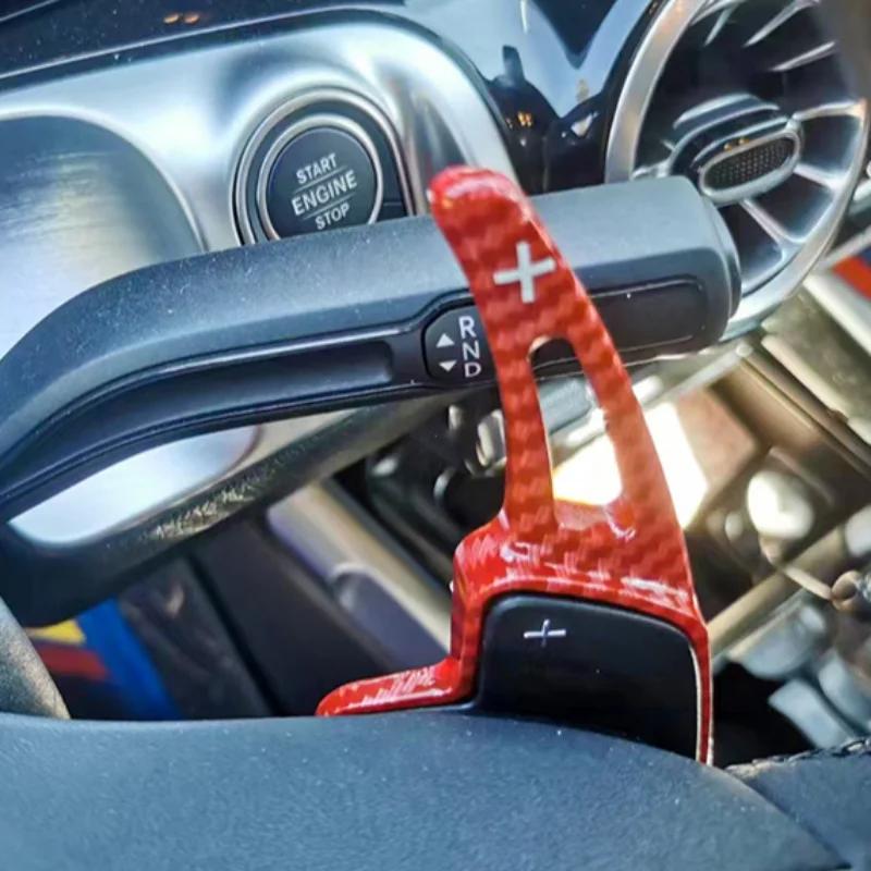 For Mercedes-Benz A B C E Class CLA GLA CLS GLC Paddle Shifter Carbon Fiber Car Steering Wheel Shift Paddle Extension Shifters
