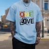 Новая летняя мужская модная футболка с надписью LOVE, мужская футболка, топ