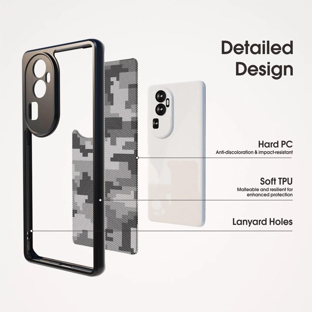 (В комплекте ремешок на запястье)Чехол BMRS для Oppo Reno 10 Pro+ камуфляжный, прозрачный жесткий защитный чехол