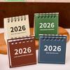 2026 Мини Простой Календарь Маленький Настольный Календарь Креативный Календарь на Спирали Планировщик Настольное Украшение Офисные Канцелярские Товары для Подарка