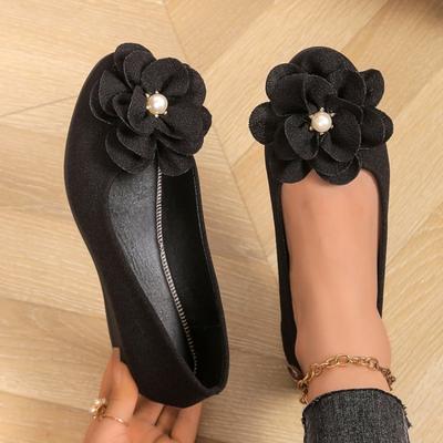 Мода 2025 Новые модные кроссовки Удобные и универсальные женские балетки Повседневные простые Износостойкая плоская подошва Лоферы с бантом Женские