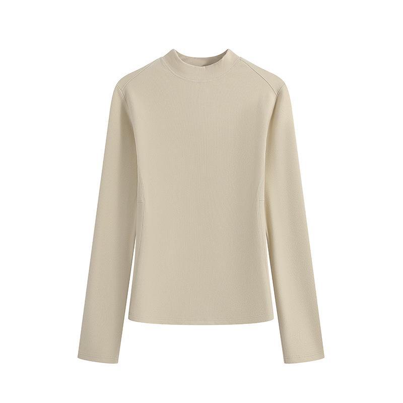 Женский немецкий бархатный термотоп со средней горловиной и длинными рукавами