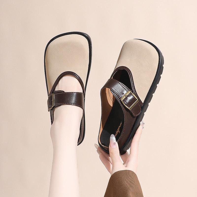 Fashion 2024 Metal Chain Slippers Outdoor Slides Slippers Women Shoes Woman Black Beige Round Cover Toe Waterproof Slippers Plus Size