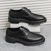 Fashion Men Shoes New Summer Derby Shoes Thick Soles Non-slip Comfortable Fashion Leather Shoes American Busines Travel Shoes Size 38-46