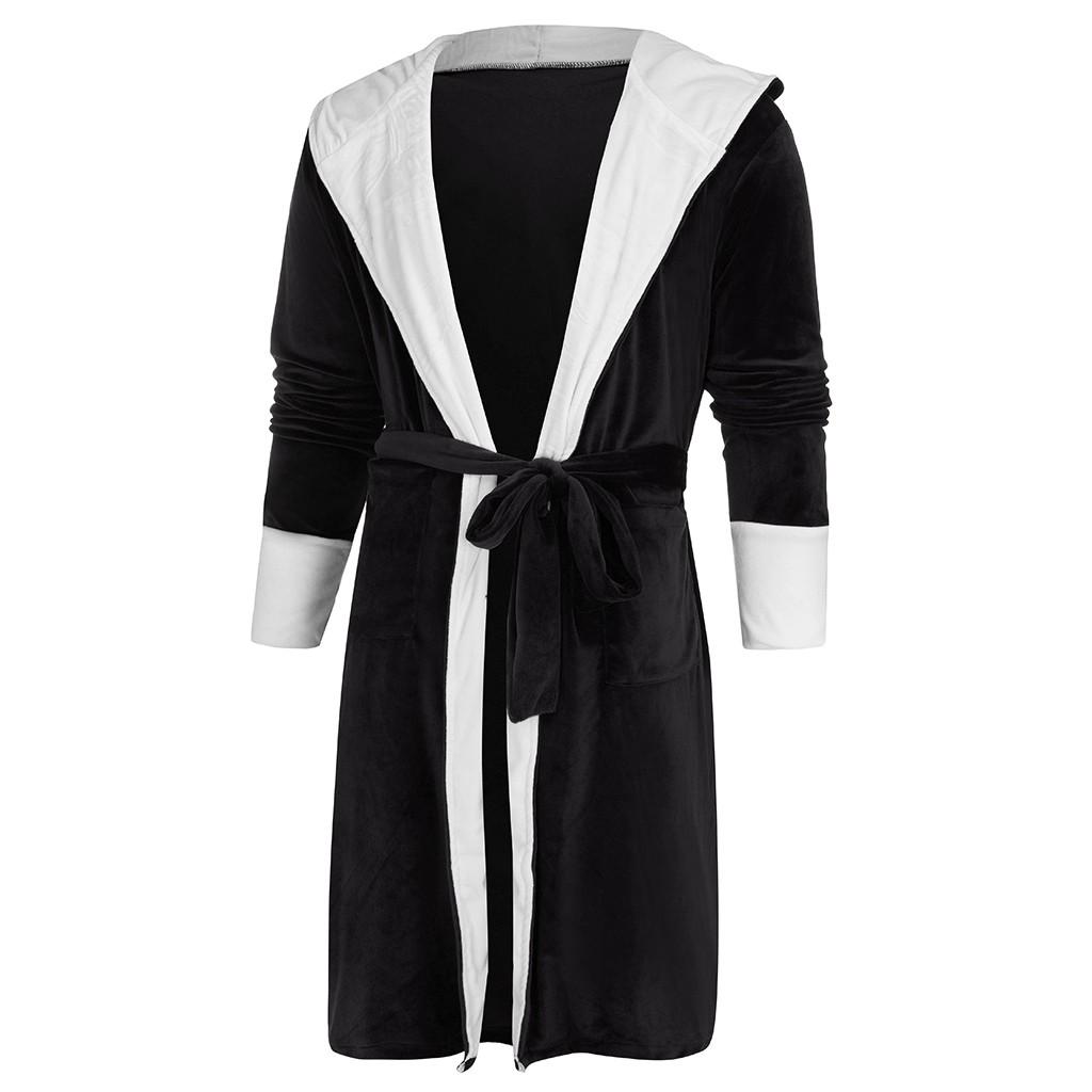 Women Winter Plush Lengthened Shawl Bathrobe Home Clothes Long Sleeved Robe Coat