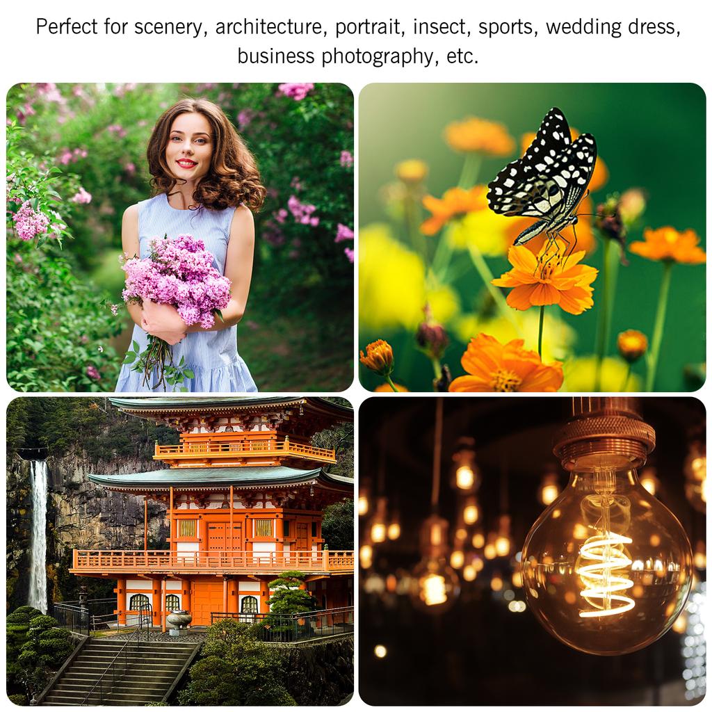 85mm Fixed Focus Camera Lens F1.8 Large Aperture Manual Focus with EF Mount 7 Groups 10 Elements