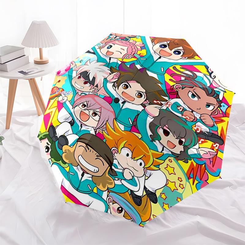 1 шт. Наружный зонт Keroro Gunso - Автоматическое открытие/закрытие, 3-сложный дизайн, 8-спицевый железный каркас, Идеальный подарок для фанатов, Путешественников, Для повседневного использования, На фестиваль