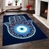 Hamsa Hand with Evil Eye Design Rug Non-slip rug suitable for living room and bedroom sofas