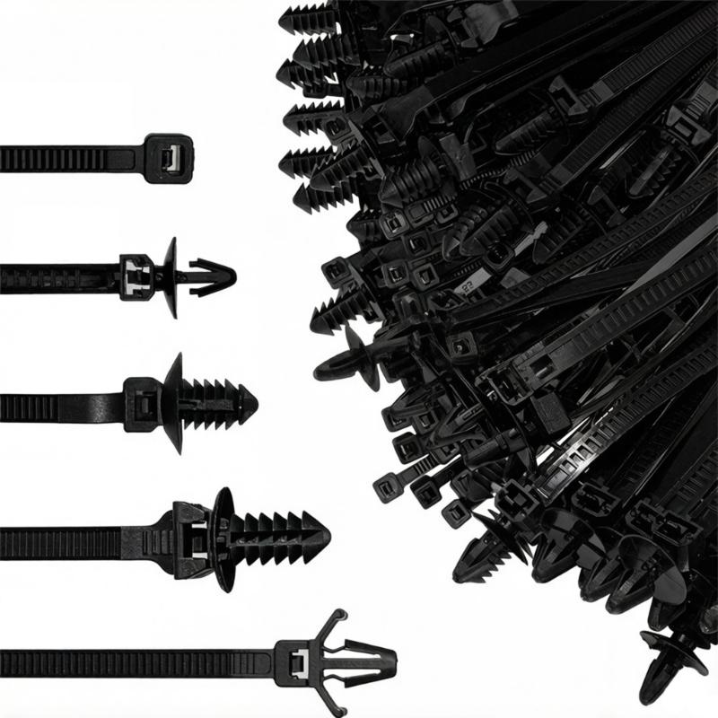 XA6H Vehicle Locking Wire Harness Clip Premium Nylon Push Mount Cable Tie Zip Tie For Long Lasting ge