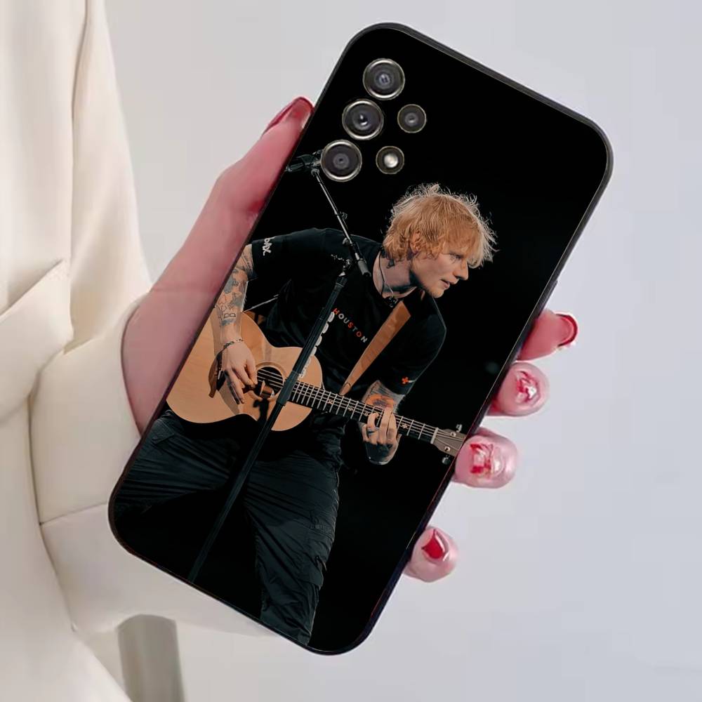 Чехол для телефона с изображением Эда Ширана Для Samsung S25,S24,S21,S22,S23,S30,Ultra,S20,Plus,Fe,Lite,Note,10, Черный чехол