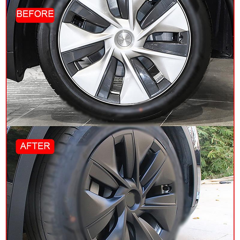 Для Tesla Hub Cover 19 дюймов 4 шт./компл. Auto Hub Cover Modification Decorative Protection Wheel Ring Подходит для Tesla Model Y 2020-2024