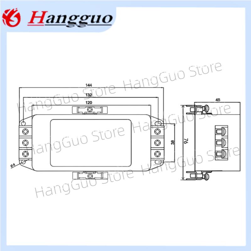 Brand new and original filter 220V four-stage CW4L4-3/6/10/20/30A-R Terminal type/rail type anti-interference CW4L4-10A-R