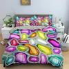 Top Abstract Geometric Duvet Cover Microfiber Queen Bedding Set Boys Kids Room Rainbow Plaid Print Quilt Cover With Pillowcase