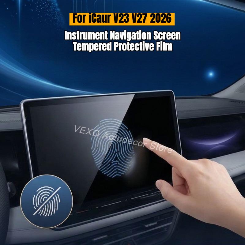 For Chery iCAR iCaur V23 V27 2026 Car Central Control Navigation Screen Tempered Glass Film Display Protective Cover Accessories