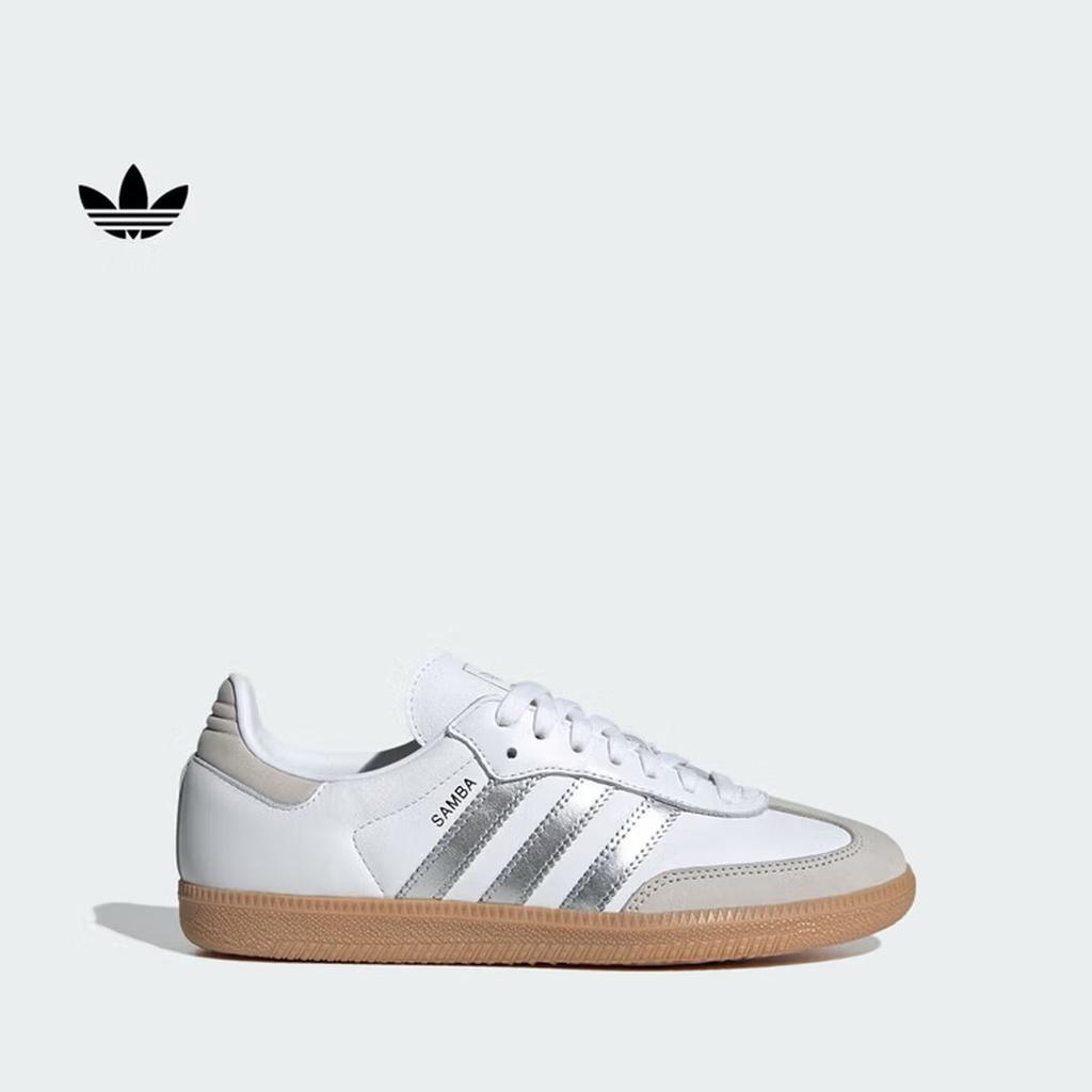 Adidas "Туфли с Т-образной головкой" Samba OG Классические холщовые кроссовки Тренировочные кроссовки для женщин Adidas Узор с клевером JI2725