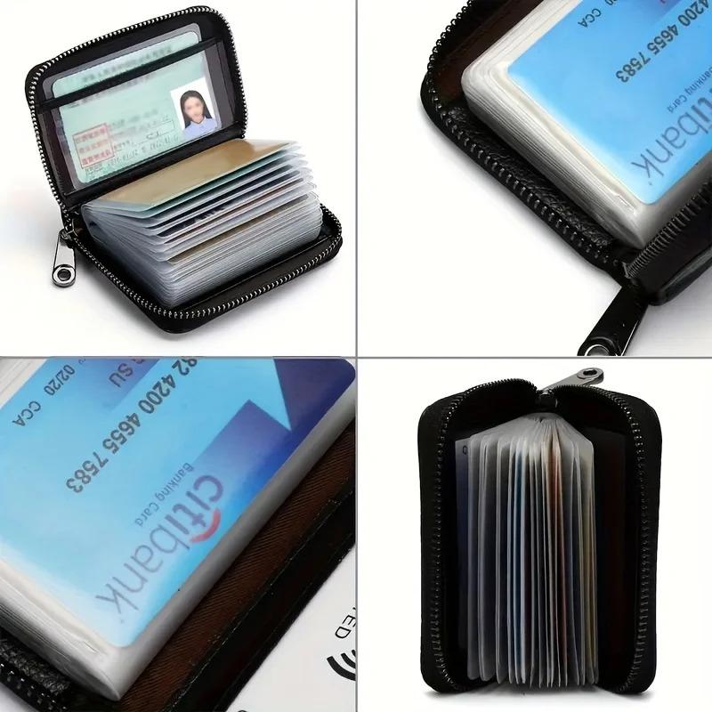Унисекс Минималистичный Кошелек-Кардхолдер с RFID-Блокировкой и Застежкой-Молнией, Отделением для Монет, Тонкий Чехол для Кредитных Карт для Мужчин Женщин, Маленький Кошелек