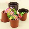 10 шт. садовых принадлежностей Мини Терракотовые Мягкие Пластиковые Вазы для цветов Поддоны для растений Круглые кашпо Детские горшки