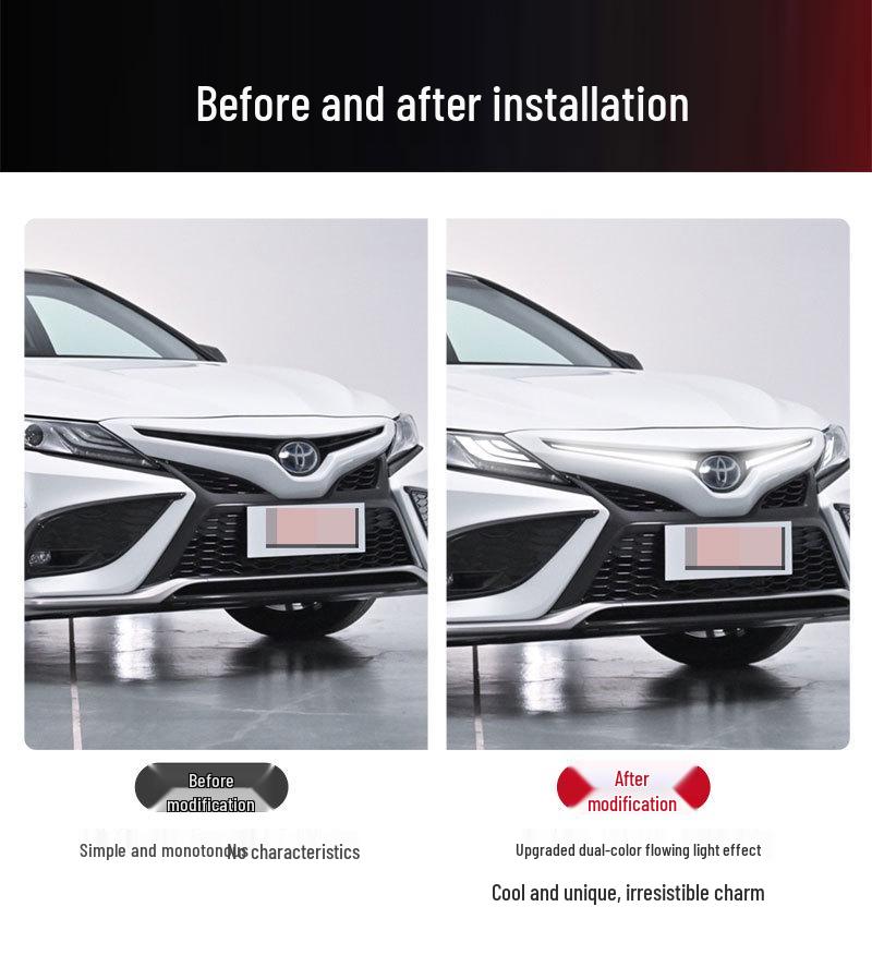 Сетчатые огни на заказ для Toyota Camry 2018-2023, модная и рыцарская версии, 8-е поколение.