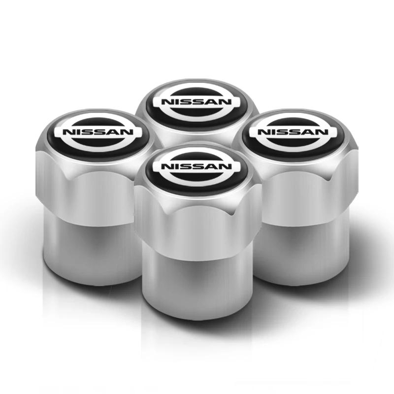 ATY1 4PCS Alloy Car Tire Valve Cover Air Cover Bolt Fixing Accessories For Nissan Nismo Almera Qashqai Juke Teana J32 Skyline X-Trail