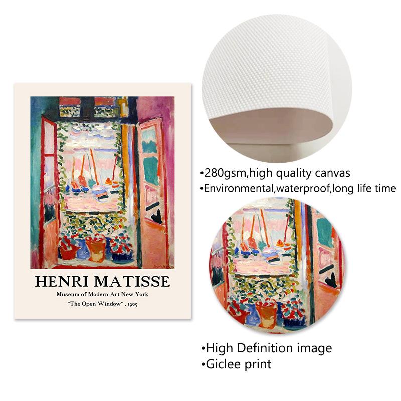 Vintage Henri Matisse Retro Posters Prints Abstract Wall Art Landscape Canvas Painting Gallery Pictures Living Room Home Decor