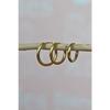 Набор стальных серег-колец из 3 предметов золотого цвета