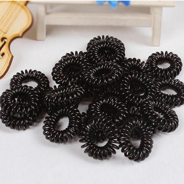10pcs Hair Ring Rope Ponytail Holder Elastic Candy Telephone Line Hair Bands
