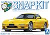 Aoshima Bunka Kyozai Rakupla Snap Kit Infini FD3S Competition Yellow Mica Пластиковая модель 1/32 No.04-CY RX-7 Предварительно окрашенная (Автомобиль)