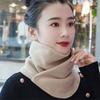 Winter Fleece Neck Scarf Thickened Warmth Autumn Neck Sleeve Women Scarf Double Layer Plush Neckerchief Scarf Ring