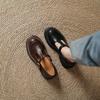 Spring and Summer Thick-soled British Style Leather Shoes Round Toe Retro Mary Jane Shoes Hepburn Style T-string Single Shoes for Women