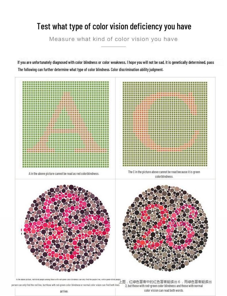Унисекс очки для коррекции цветовой слепоты при красно-зеленой слабости с полнокадровым дизайном для улучшения распознавания цветов и чтения изображений