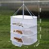 1/2/3-слойная подвесная сетчатая сушильная корзина U-образная конструкция на молнии для еды, рыбы, одежды, подвесная сетка для сушки, уличная складная подвесная сетчатая сушилка