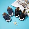 Spring and Autumn New 0-12 Months Baby Double Lap Belt Soft Step Bottom Non-slip Toddler Shoes Baby Shoes