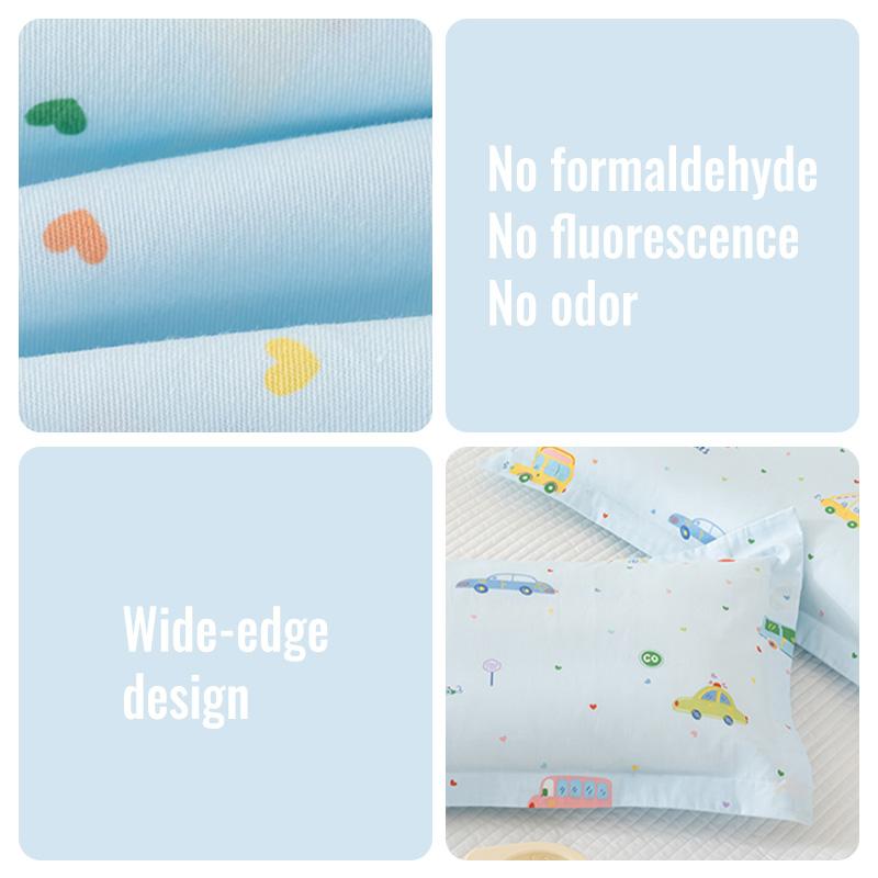 1 Pc Cotton 200TC Twill Euro Size Pillowcase 40 x 60 cm floral Print Pillowcover with Envelope Closure,without core