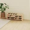 Three-Tier, 36 Bottle Wooden Wine Rack - Natural