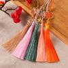 1PC With Hanging Rope Thousand Leaf Charms Peach Blossom Tassel Beads Tassel Pendant Polyester DIY
