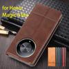 Роскошный магнитный адсорбционный кожаный чехол для Huawei Honor Magic6 lite / Magic 6 lite 6.78" Flip Cover Защитный чехол Fundas Coque