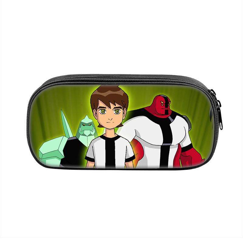 Пенал для детей Ben10 большой емкости из нейлона, органайзер для школьных принадлежностей