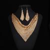 Sequined Scarf Indian Jewelry Set Exaggerated Metal Slice Bib Choker  Jewelry Gifts