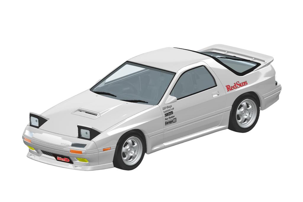 Aoshima Bunka Kyozai Rakupla Snap Kit Initial D FC Масштабная пластиковая модель (АОСИМА) нет. CM-3 Рёсукэ 1/32