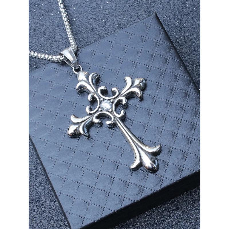 Модный Индивидуальный Ретро Готический Крест Ожерелье Для Мужчин И Женщин Уличный Хип-Хоп Законодатели Моды Универсальный Пе