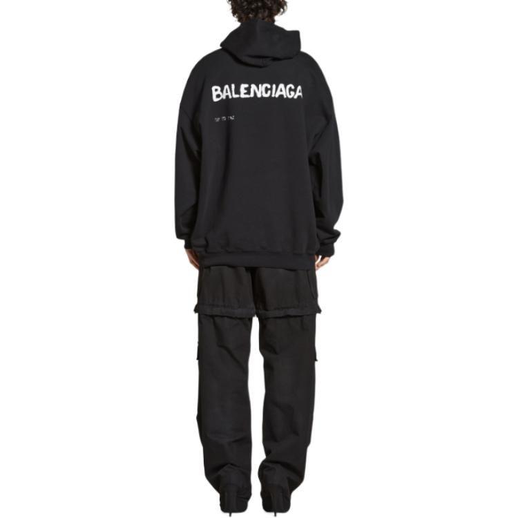Balenciaga Свободный худи с принтом логотипа 578135TOVO61070