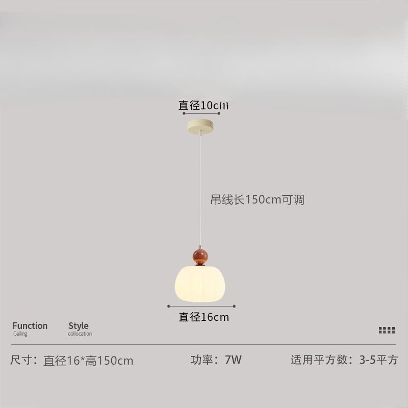 Japanese Cream Pumpkin Nordic Bedroom Bedside Lamp Wall Lamp Creative Living Room Background Wall Corridor Hallway Light