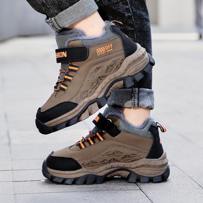 Зимняя уличная детская зимняя обувь плюс непромокаемые лыжные ботинки, детские зимние зимние ботинки большого размера