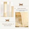 4-Tier Wooden Cat Scratching Post with House, Toys, Ball and Rope, Height 114cm