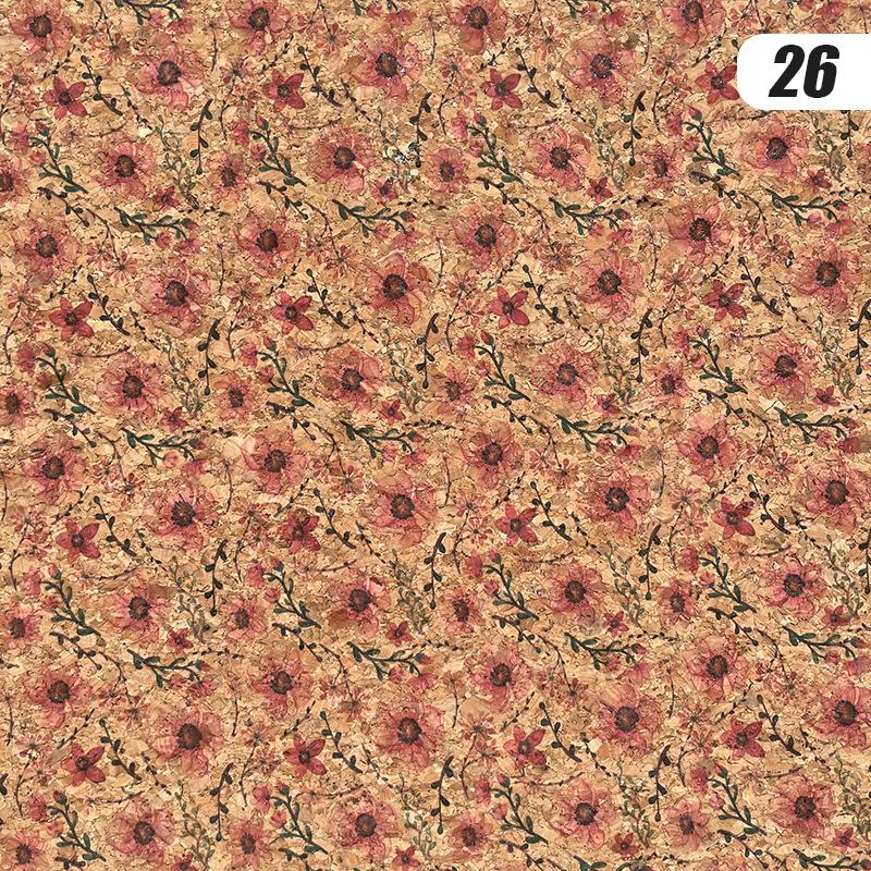100x135cm Cork Printed Fabric Faux Leather Waterproof Colored Soft Cork Fabric Sofa Car Bag Furniture Decor DIY Sewing Crafts