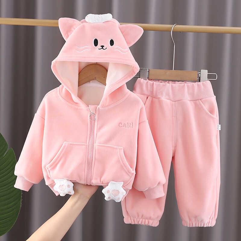 Spring 2025 Fashion: Girls' Sporty Two-Piece Sweatshirt Set