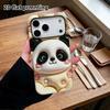 Phone Case: 2D flat design suitable for iPhone 18 17 16 15 14 13 Pro protective case, Bubble Panda, perfect Christmas and Halloween holiday gift