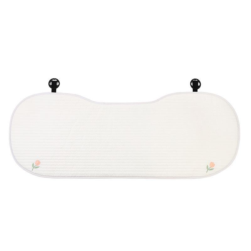 Cartoon Embroidered Bow Car Headrest Neck Pillow: Elastic, Breathable, and Stylish Car Interior Accessory.